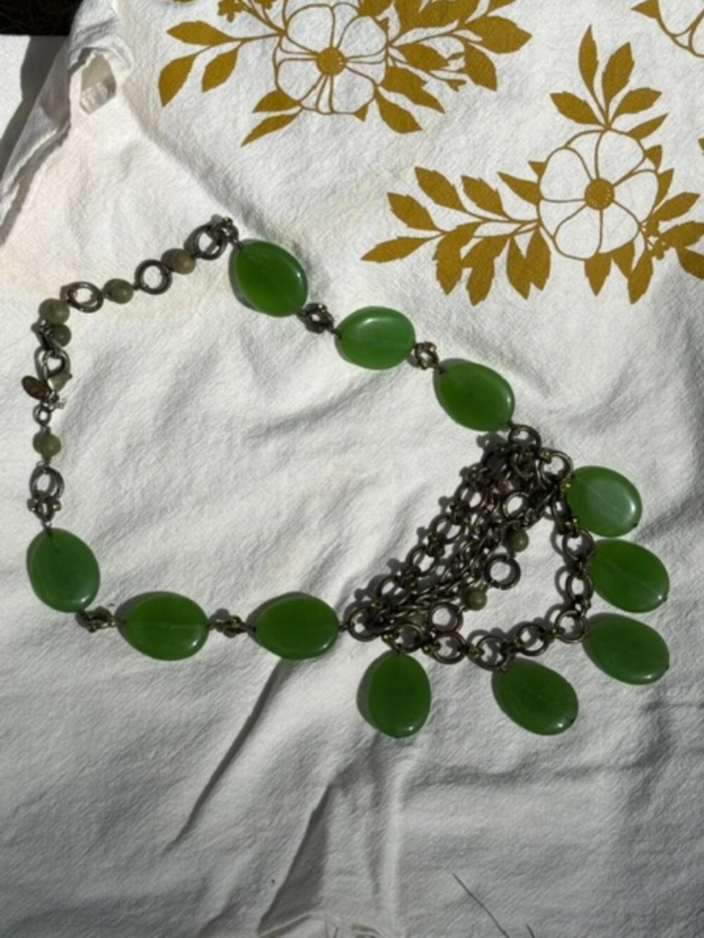 Lia Sophia Green Statement Necklace